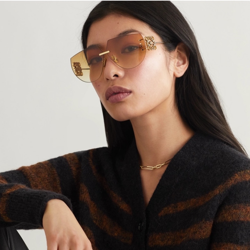 Loewe rimless brown sunglasses